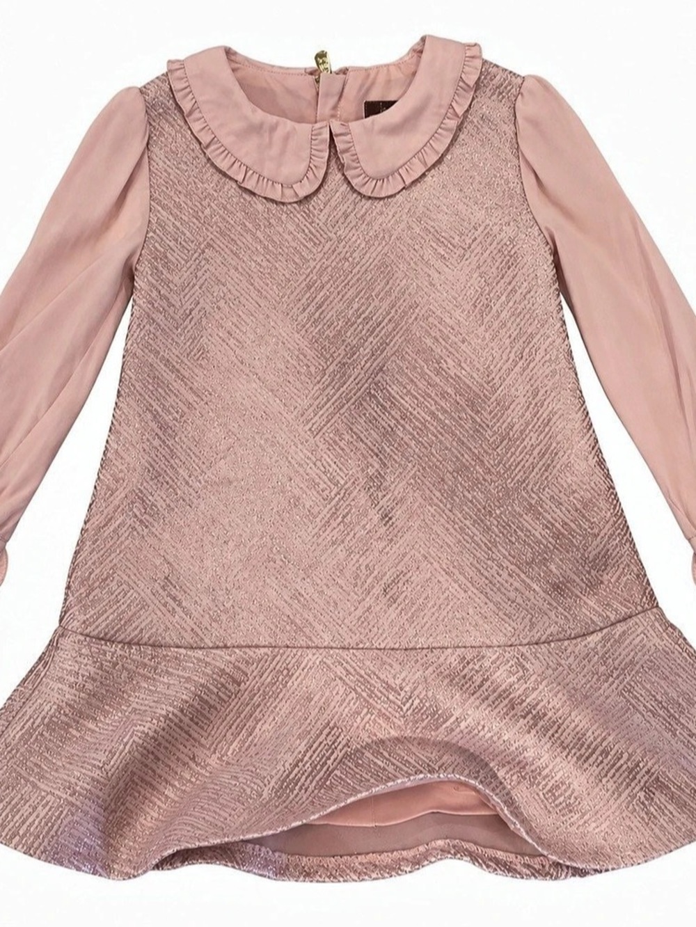 Imoga Lisa Dress Girls' Pink Peter Pan Collar Dress Size 2
